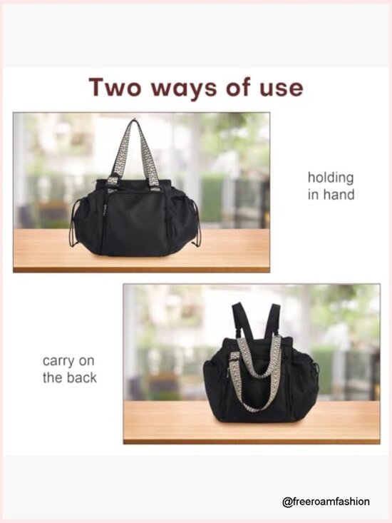 Large Capacity Nylon Tote Backpack with 15 Pockets, Travel Organizer Bag main image 4